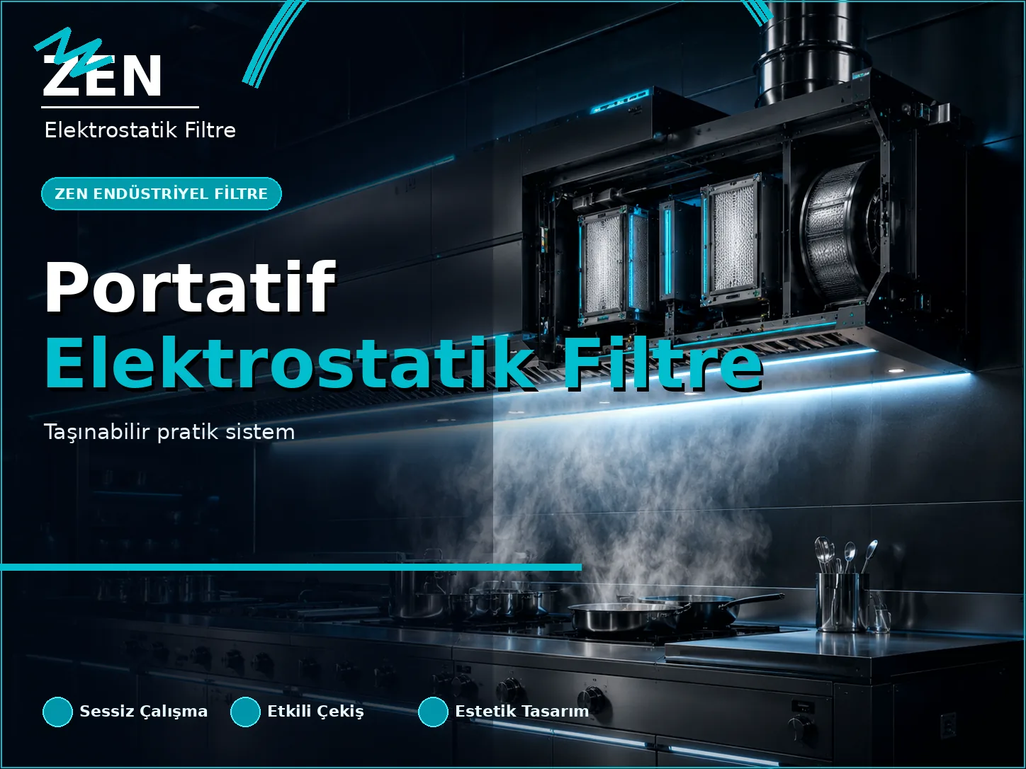 Portatif Elektrostatik Filtre